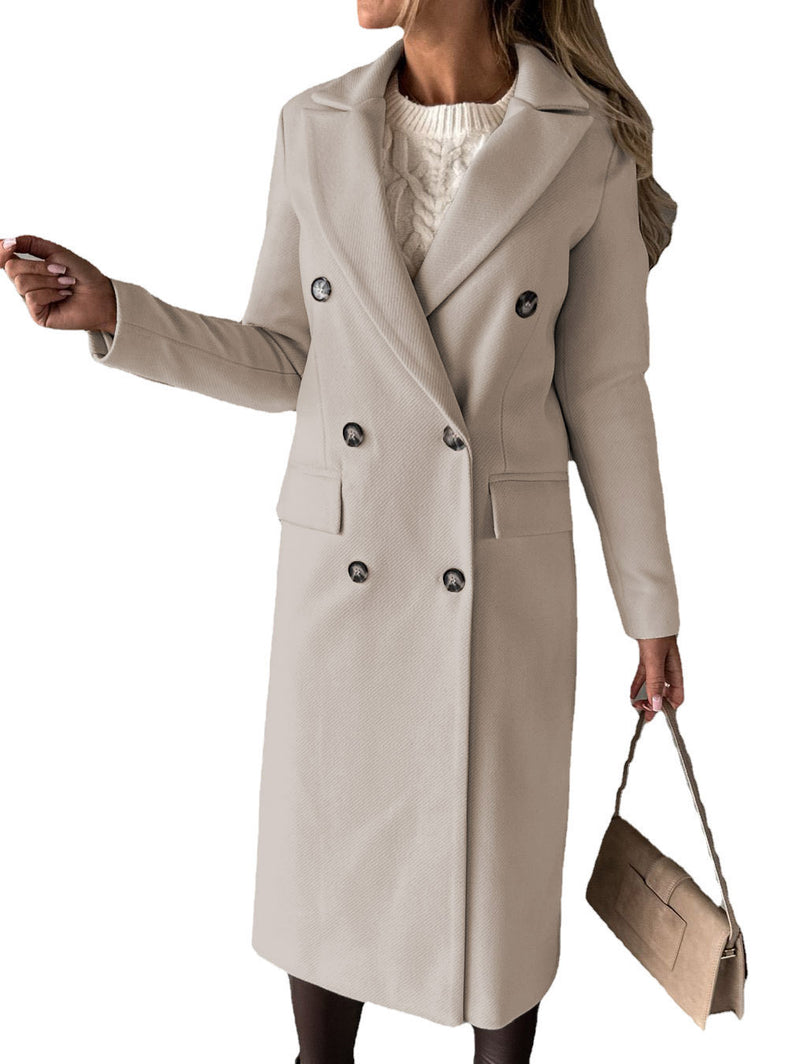 Manteau Long à Col Tailleur