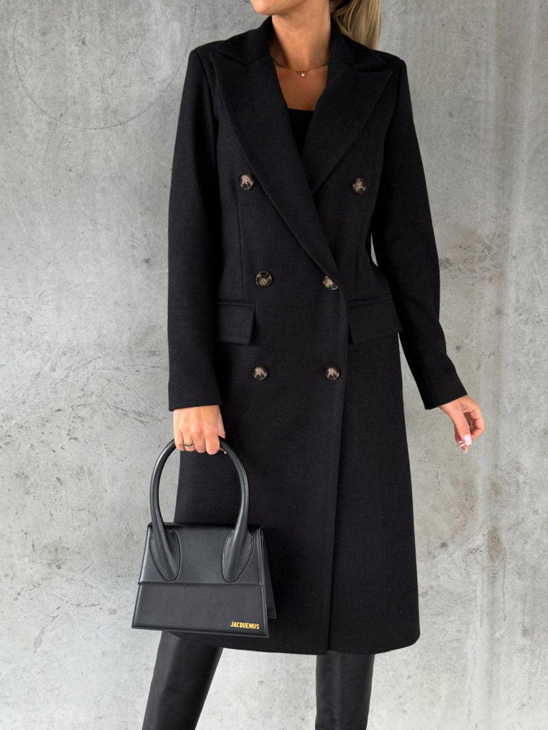 Manteau Long à Col Tailleur